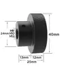 Aleación de Aluminio Tuerca de Tornillo Manual Moleteada Tuerca de Rosca Tornillo Tapa de Rosca Interna Herramienta de Máquina Volante Redondo Negro y Rojo Manija