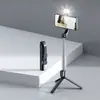 Palo para selfies de teléfono móvil alargado Bluetooth integrado con luz de relleno de belleza control remoto trípode de escritorio multifunción para transmisión en vivo