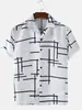 Estación Independiente Moda Masculina Transfronteriza Camisa Hawaiana de Manga Corta de Moda Camisa con Impresión Digital 3D Transfronteriza