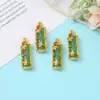 Estilo Antiguo Imitación Oro Aleación de Jade Goteo de Aceite Pequeños Accesorios DIY Bambú Estilo Chino Colgante Pulsera Dijes Collar Accesorios de Joyería