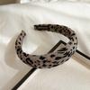 Diadema de Diseño Nicho Nuevo 2025 con Estampado de Leopardo Flocado Diadema Elegante y de Alta Gama Diadema de Cráneo Alto Accesorios para el Cabello para Mujeres