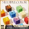 Vela de Aromaterapia Cubo de Rubik SADOER Celebrando Fiesta Navideña Color Vela de Cumpleaños Comercio Exterior Transfronterizo Venta al por Mayor
