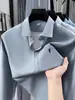 Camisa masculina de cor sólida em tecido oxford, moda primavera e outono, com bordado de pequeno logotipo de cavalo, camisa casual de manga comprida para homens