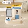 Alimentador automático para cães e gatos tigela dupla integrada para água potável anti-cartão comida grande capacidade alimentador para animais de estimação dispensador de água para gatos