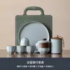 Juego de Té Portátil de Viaje Horno Ru Juego de Té para Exterior Una Tetera Dos Cuatro Tazas Tetera Portátil Taza Rápida Regalo
