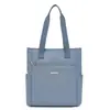Bolsa de Lona con Logo Impreso, Bolsa Cruzada de Gran Capacidad, Bolsa Ecológica con Cremallera de Cuero, Producción de Bolsa Tote Vertical