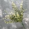 Simulación nórdica, 5 tenedores, eucalipto, dinero, hoja, hogar, suave, mango pequeño, con hierba, simulación, hoja, flor falsa, boda, comercio exterior