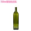 Venda por atacado marrom garrafa de azeite 750ml redonda verde escuro camélia garrafa de óleo de noz 500ml garrafa de vidro quadrado