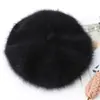 2025 Nuevo Boino de Terciopelo de Visón de Pelo Largo para Mujer Otoño e Invierno Lindo y Dulce Más Fácil de Combinar Sombrero Octogonal Sombrero de Pintor Tejido