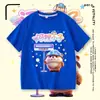 Camiseta de Manga Corta de Algodón Puro para Niños, Estilo Fiesta Eggman, Chico Castor, Moda de Verano para Niños Mayores, Top Holgado