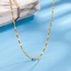 Cadena de clavícula brillante para mujer, sencilla y combinable, sin colgante, 2024
