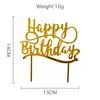 Cartão de acrílico para bolo de feliz aniversário transfronteiriço felizaniversário aniversário festa de aniversário decoração de confeitaria de bolo