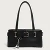Bolsa Primavera 2025 Nova Nicho Moda High-end Spice Girl Bolsa Vintage Baguete Bolsa Ombro Axilar Versátil
