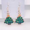 Navidad Pendientes Europeos y Americanos Transfronterizos de Papá Noel Copo de Nieve Bastón Caramelo Campana Pendientes de Reno Pendientes de Gorro de Navidad Lote