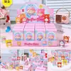 Caja Sorpresa de Cristal Sanrio Cultural y Creativa Figuras Lindas Mini Pequeñas Lindas Decoraciones para Coche y Escritorio