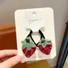 Novo Laço de Cabelo de Lã com Desenho Animado Doce de Morango e Abóbora Coreano Lindo Versátil Laço de Cabelo para Menina Acessórios de Cabelo