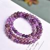 Pulseira de Três Círculos com Contas Redondas Aurora Púrpura Aurora Natural Nova Pulseira Suporta Avaliação Amethyst Atacado