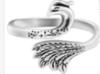 Anillo de Pavo Real Vintage de Venta Caliente Transfronteriza Anillo de Gato Geométrico Anillo de Fénix Abertura Crochet con Línea Anillo Artefacto