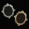 Nuevo Espejo Ovalado de Aleación de Zinc DIY para Funda de Teléfono Móvil Accesorios de Belleza Diamante Incrustado a Mano Espejo de Maquillaje