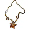 Collar con Colgante Versátil y Accesorio de Madera con Estrellas de Mar y Cuentas Estilo Bohemio Vintage con Diseño Único