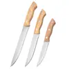 Venta al por mayor del fabricante Cuchillos de cocina Acero inoxidable Cuchillos para fruta Hogar Cuchillo pelador de melón y fruta Machete de carne Mango de madera Cuchillo deshuesador
