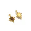 Colgante de Acero Inoxidable y Piedra Natural, Colgante Dorado de Calabaza de Ocho Puntas, Collar, Pendientes, Accesorios de Joyería Estilo Europeo y Americano DIY