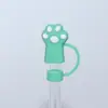 Tapa para Popote Stanley 10mm Diámetro Grande PVC Popote Suave Tapa Muñeco de Dibujos Animados Tapa Antipolvo Mayoreo