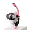 Conjunto de Óculos de Mergulho de Vidro Temperado, Tubo de Respiração Totalmente Seco, Anti-Embaçante, Alta Definição, Máscara de Snorkel de Armação Grande, Universal para Adultos