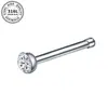 Aço Inoxidável 316 Piercing de Nariz de Diamante Stud de Nariz Barra Reta em L Stud de Nariz com Bola Reta Pequenos Brincos Brincos Invisíveis Aço Titânio Nariz