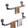 Toallero con ventosa para inodoro, estante de almacenamiento sin perforaciones, colgante de pared, barra individual, estante de almacenamiento para toallas de baño para baño e inodoro, barra para colgar