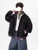 Sudadera retro americana con estampado de estrellas, diseño unisex, estilo nicho, prenda exterior ligera, cárdigan holgado, top de moda