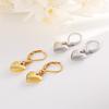 Conjunto de pendientes de acero inoxidable con forma de corazón para mujer, joyería de estilo sencillo con forma de rueda de tarjeta, cadena de clavícula, pequeños pendientes de amor