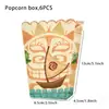 Serie de gran éxito transfronterizo decoración fiesta de cumpleaños cajas de palomitas de maíz pollo de dibujos animados vasos de papel para palomitas de maíz cajas de empaque para papas fritas suministros