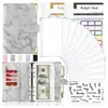 En Stock Transfronterizo Cuaderno de Anillas A6 Cuaderno con Patrón de Mármol Carpeta de 6 Agujeros Cuaderno Planificador de Presupuesto en Efectivo