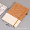 Exclusivo transfronterizo A5 corcho creativo imitación cuero pu protección ambiental paja de trigo costura negocio oficina cuaderno estuche de regalo