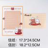 Sobres de Papelería con Diseño de Oso de Dibujos Animados Simple y Romántico Estilo Japonés y Coreano para Cartas de Amor Papel Blanco de Cuero Cabelluno en stock