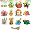 Nova Decoração de Festa Havaiana Abacaxi Pendurado Flamingo Caixa de Presente Pendurada Fita Decorativa Pendurada
