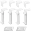 Paquete de 10 piezas de placa fija para soporte de cortina transfronterizo, placa de montaje sin perforación para cortina de 100 pliegues, accesorios de código para colgar cortinas
