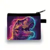 Porta-moedas de Desenho Animado de Dinossauro Transfronteiriço Criativo Bolsa de Armazenamento à Prova d'Água Porta-Cartões Personalizado Portátil Bolsa para Chaves Bolsa Quadrada Pequena
