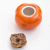 Recipiente de Chá de Cerâmica Pote Selado Ornamento Festivo para Sala de Estar Caqui Ruyi Pote Duplo Conjunto Caixa de Presente