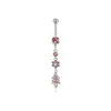 1 peça Moda Amazon Novo Anel de Umbigo de Aço Inoxidável Anel de Umbigo Zircônia Incrustada de Cobre 14G Joia de Piercing Corporal Em Estoque