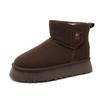 [Personalizado] Zapatos de caña media Br9987 para mujer 2024 Nuevos Zapatos de algodón de invierno para deportes Ropa exterior Casual Forro polar Color puro Suelas gruesas