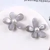 33mm Grande Patch de Flor Gradiente Bicolor Grampo de Cabelo Irregular Sabot Peças de Acessório Estilo Chinês DIY