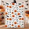 Cobertor Halloween Transfronteiriço Amazon Estilo Patchwork Fantasma Manta de Flanela Cobertor Halloween Personalização