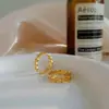 Anel Popular de Liga da Xiaohongshu, Design de Moeda de Cobre Vintage, Anel Oco de Alto Padrão, Fashion e Versátil, Estilo de Nicho de Alto Padrão