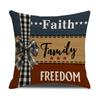 Nueva funda de almohada de lino estilo retro americano para el Día de la Independencia, decoración para fiestas y festividades, funda de cojín para sofá o sala de estar.