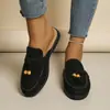 Meias-pantufas Femininas Abertas para o Verão 2025, Novo Estilo de Outono, Comércio Transfronteiriço, Tamanho Grande, Chinelos Simples e Modernos Estilo Birkenstock para Mulheres