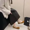 Zapatos Cómodos con Plataforma Interior de Pelo 2025 Nuevos Zapatos Birkenstock para Mujer Invierno Forrados de Lana Mary Jane con Velcro Cálidos Zapatos de Algodón