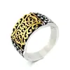 Anillo retro de flor hueca para mujer, simple, creativo, artístico, ancho, tallado, joyería, venta directa de fábrica