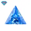 Venta al por mayor de Piedras Sueltas de Zirconia Cúbica Aquamarina de Alta Temperatura, Triángulo Recto de Punta Inferior, Gemas Huagang